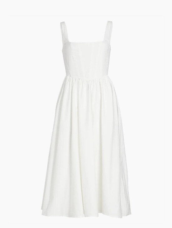 Wayf Dresses & Skirts - Wayf Cream Square-Neck Midi Sundress